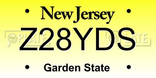 Z28YDS New Jersey License Plate
