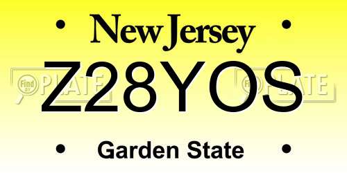 Z28YOS New Jersey License Plate