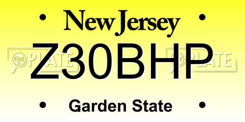Z30BHP New Jersey License Plate