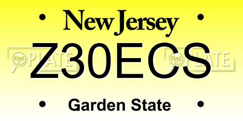 Z30ECS New Jersey License Plate