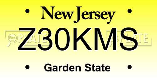 Z30KMS New Jersey License Plate