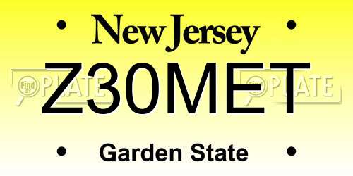 Z30MET New Jersey License Plate