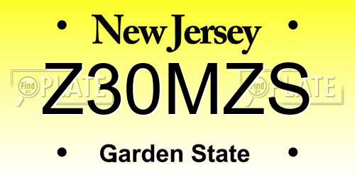 Z30MZS New Jersey License Plate