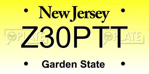 Z30PTT New Jersey License Plate