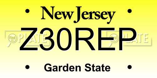 Z30REP New Jersey License Plate
