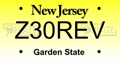 Z30REV New Jersey License Plate