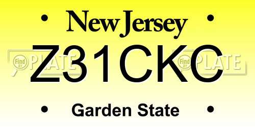 Z31CKC New Jersey License Plate