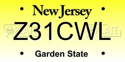 Z31CWL New Jersey License Plate