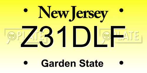 Z31DLF New Jersey License Plate