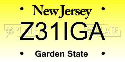 Z31IGA New Jersey License Plate