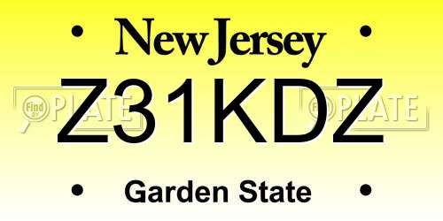 Z31KDZ New Jersey License Plate