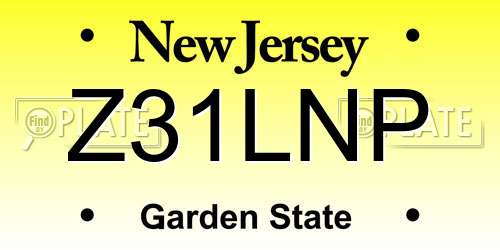 Z31LNP New Jersey License Plate