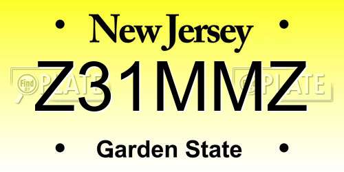 Z31MMZ New Jersey License Plate