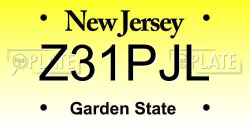 Z31PJL New Jersey License Plate