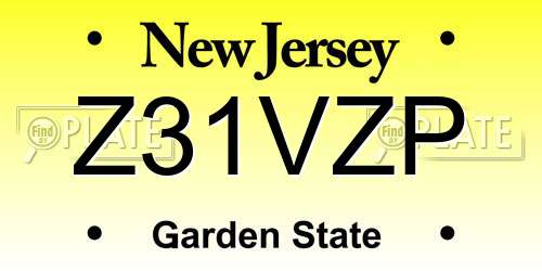 Z31VZP New Jersey License Plate