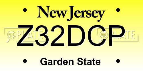 Z32DCP New Jersey License Plate