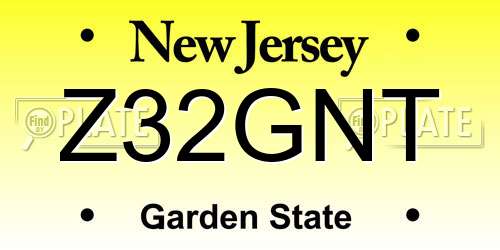 Z32GNT New Jersey License Plate