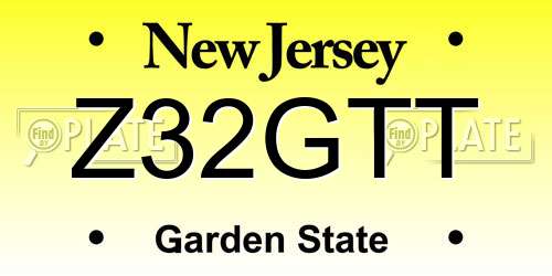 Z32GTT New Jersey License Plate