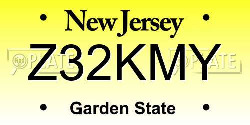 Z32KMY New Jersey License Plate