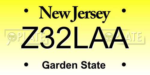 Z32LAA New Jersey License Plate