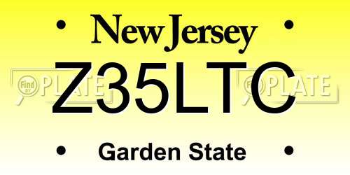 Z35LTC New Jersey License Plate
