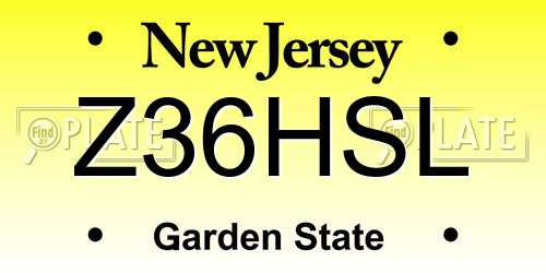 Z36HSL New Jersey License Plate