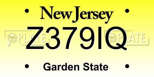Z379IQ New Jersey License Plate