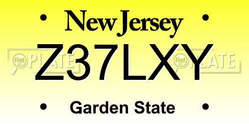 Z37LXY New Jersey License Plate