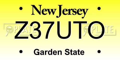 Z37UTO New Jersey License Plate