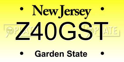 Z40GST New Jersey License Plate