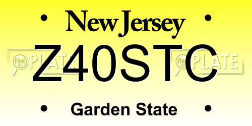 Z40STC New Jersey License Plate
