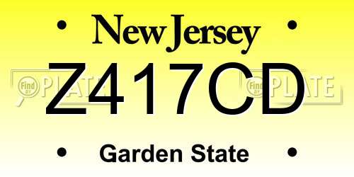 Z417CD New Jersey License Plate