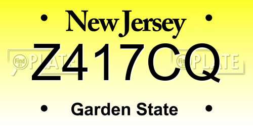 Z417CQ New Jersey License Plate
