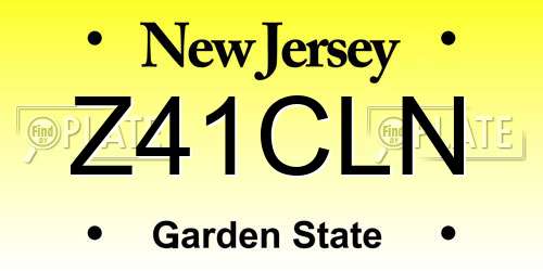 Z41CLN New Jersey License Plate