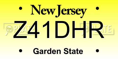 Z41DHR New Jersey License Plate