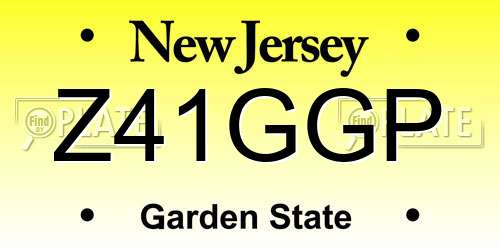 Z41GGP New Jersey License Plate