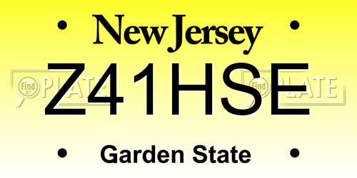 Z41HSE New Jersey License Plate