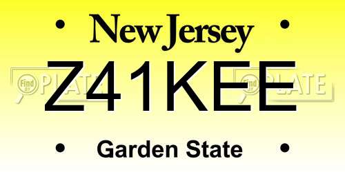 Z41KEE New Jersey License Plate
