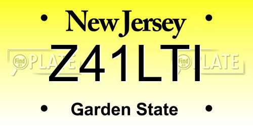 Z41LTI New Jersey License Plate