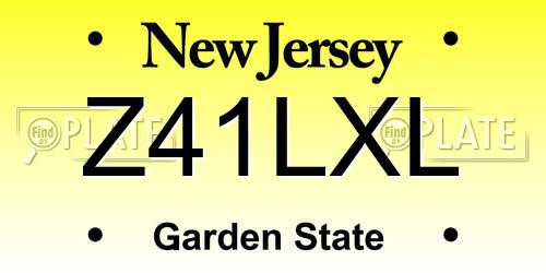 Z41LXL New Jersey License Plate