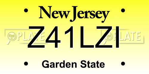 Z41LZI New Jersey License Plate