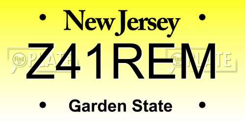 Z41REM New Jersey License Plate