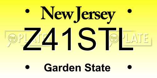 Z41STL New Jersey License Plate
