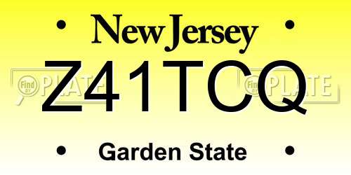 Z41TCQ New Jersey License Plate