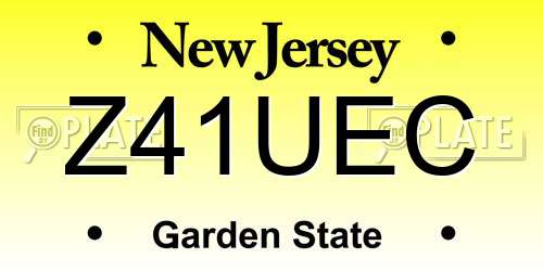 Z41UEC New Jersey License Plate