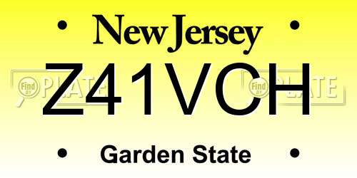 Z41VCH New Jersey License Plate