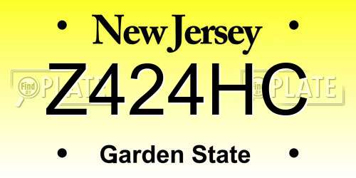 Z424HC New Jersey License Plate