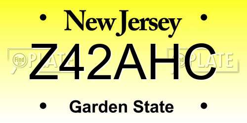 Z42AHC New Jersey License Plate