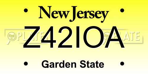 Z42IOA New Jersey License Plate