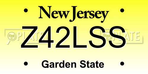 Z42LSS New Jersey License Plate
